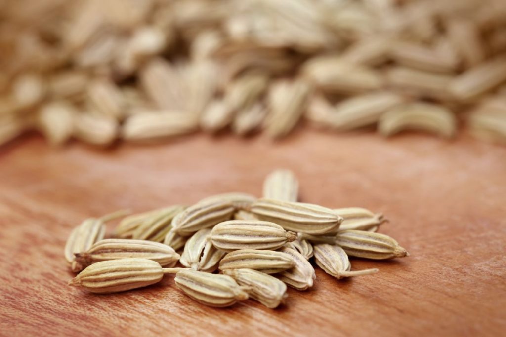 Dehydrated fennel seeds