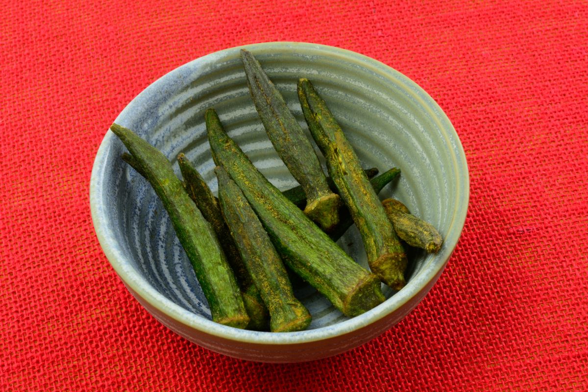 dried okra chips