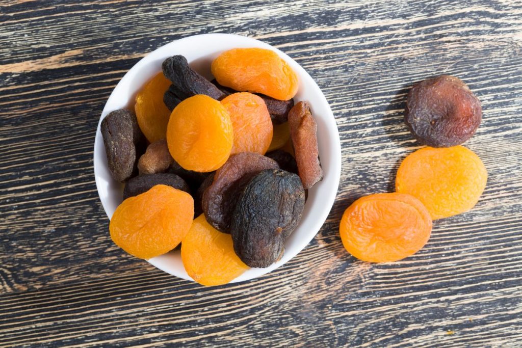 Appearance of dried apricots of different colors
